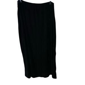 Vintage Kathie Lee Collection Black velvet whimsigoth Skirt plus size 20W